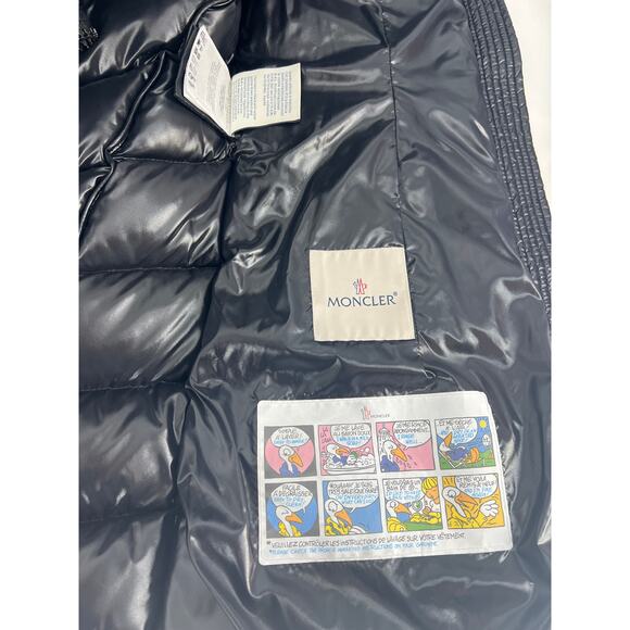 Moncler Fulmarus Fox Fur Trimmed Long Down Jacket in Black - Picture 11 of 16